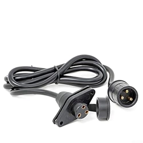Helilyco Mando a distancia eléctrico con conector de 3 clavijas y cable de 3,6 m para recuperación de vehículos todoterreno, color negro