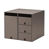 プラス デスクオーガナイザー 小物入れ 収納ボックス 収納ケース 引き出し 化粧品 リビングポスト ブラウン Sサイズ LP-304YS 85-132