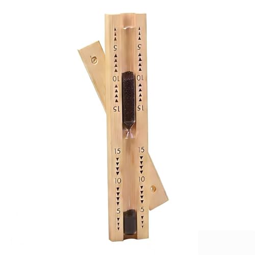 Black Sauna Sand Timer 15 Minute Heat Resistant Sand Clock Hour Glass Timer for Sauna SPA Bathroom
