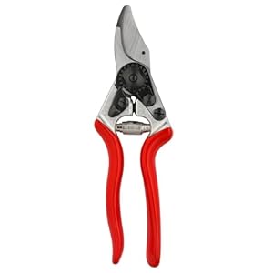 FELCO 6 kompakte Bypass-Baum-, Reb- und Gartenschere für mittelgroße Hände, gehärtete Stahlklinge, Griff aus geschmiedetem Aluminium, ergonomischer Schneidkopf, Swiss Made Qualität