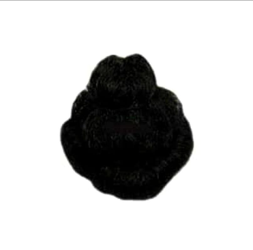 SIZE NO 0 PACK OF 9 Curly Hair for Laddu Gopal & Radha Rani/Durga (Black) - Microfiber Soft & Smooth Curly Hairs for God | LONG Hair Wig For Krishna Idol - Choose Laddu Gopal Size