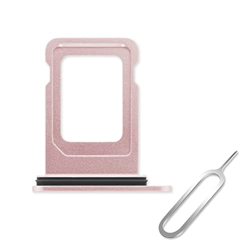 Supporto per slot per scheda SIM di ricambio per iPhone 13 da 6.1 pollici versione singola SIM con anello di tenuta in gomma impermeabile rosa