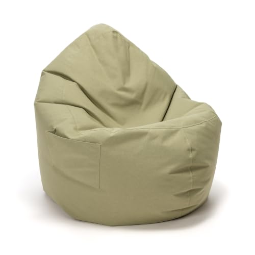 Ecopuf – Pouf Poire de Jardin – Fauteuil Outdoor – Mobilier de Terrasse – Fauteuil de Relaxation Polyvalent pour Jardin, terrasse ou Piscine – Imperméable, Tissu Atlanta – Couleur 6003