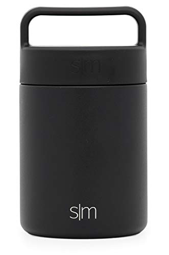 Simple Modern Vacuum Insulated Food Jar Thermos For Hot Food | Reusable Stainless Steel Leak Proof Lunch Storage For Soup, Smoothie Bowl, Oatmeal | Provision Collection | 12Oz | Midnight Black #TOP1
