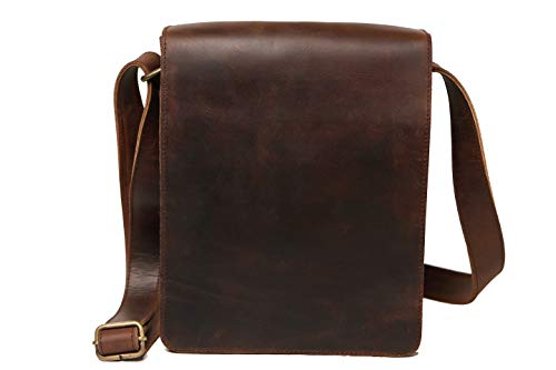 Superior Leather - Sac à main en cuir Crazy Horse pour homme SLG-24 Cover