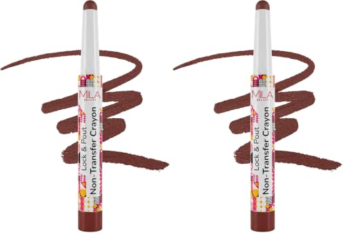 Image of Mila Beaute Lock & Pout Matte Crayon Lipstick for Women I Smudge Proof & Transfer-Proof Lipstick I Hydrating with Ceramides & Shea Butter I Highly Pigmented & Glides Smoothly | Suitable for Indian Skin Tones - Good Vibes