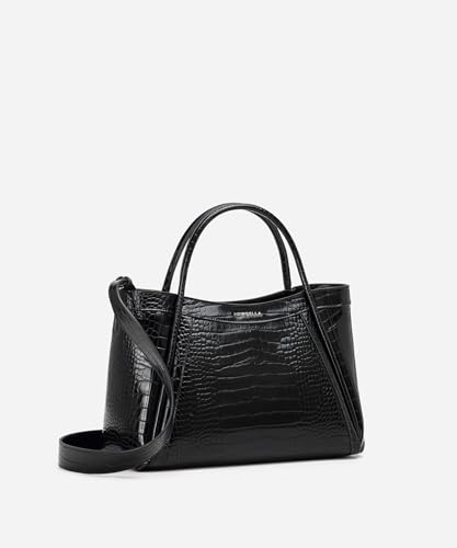 Image of NEWBELLA Tote Bag for Women, Vegan Leather Crossbody Shoulder Bag, Top Handle Satchel Purse for Work, Travel, Daily Use (Black-3