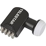 TELESTAR SKYOCTO HC LNB – Universal-LNB (für 8 Teilnehmer, 40 mm Feed-Durchmesser, 0,1 dB Rauschmaß) – Schwarz