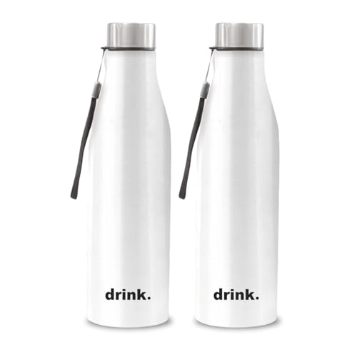 Image of Clay Craft VACBOTT Bingo Single Walled Non Insulated Water Bottle-1200ML, 2-Piece(Silver) Leak Proof | Easy Grip |Easy To Carry| Gym Bottle | Home | Kitchen | Hiking | Treking Bottle | Travel Bottle