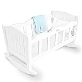 Adorable berceau à bascule : bascule doucement d'avant en arrière pour apaiser les poupées pour dormir, parfait pour faire semblant de routines au coucher.
