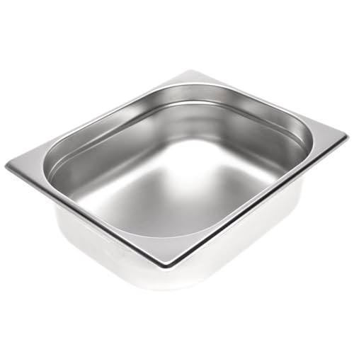 Allpax GN Behälter 1/2 Edelstahl - Höhe 100 mm - lebensmittelechter & hitzebeständiger Gastronormbehälter, zum Abtropfen oder als Gareinsatz im Chafing Dish