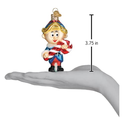 Old World Christmas Hermey The Elf Glass Blown Ornament for Christmas Tree, Handcrafted Holiday Decoration, Rudolph Collection