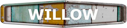 Willow Diamond Shaped Weathered Painted Wood Look Decal Bumper Sticker for use on Any Smooth Surface