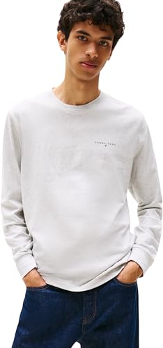T-Shirt Manches Longues Homme Slim Tommy Jeans Chest Linear en Coton