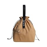 SDNCYE Canvas Drawstring Lunch Bag Reusable Lunch Bag Large Foldable Portable Insulated Handbag Tote