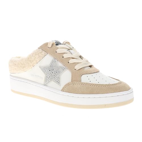 VINTAGE HAVANA Womens Baller Perforated Rhinestone Slip On Sneakers Shoes Casual - Beige, Off White2