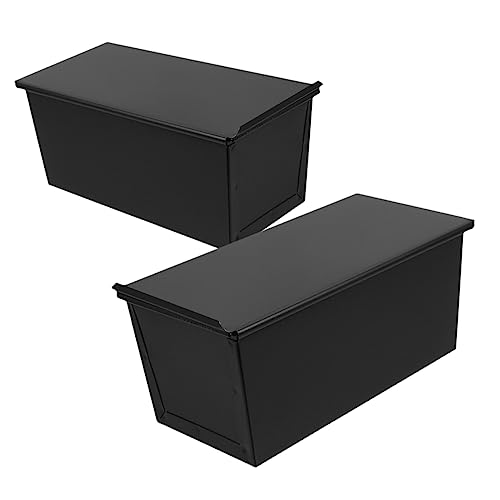UTHCLO 2 Piezas caja de tostadas bandeja de horno tostador tostadora de pan molde bizcocho plancha de asar molde para pan molde para hornear tostadas acero carbono
