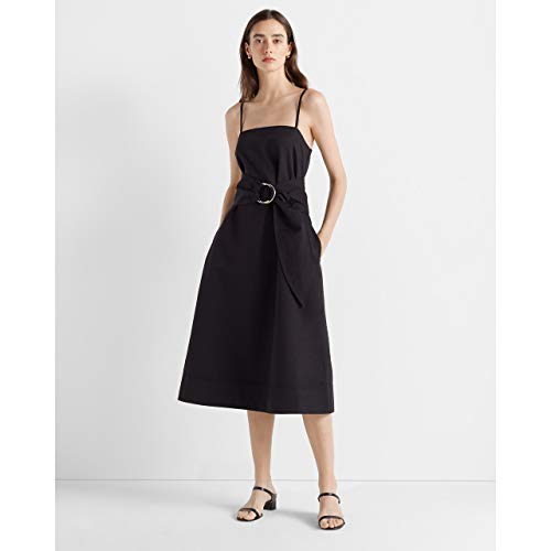 Club Monaco Women's Belted A-Line Dress, Black, 10 #TOP1