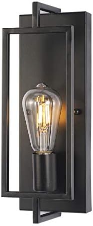 PUUPA Black Wall Sconce Lighting, Single Light Bathroom Vanity Light fixtures Modern Indoor Farmhouse Wall Lights