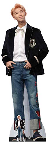 Star Cutouts Ltd Star CS783 Cut Joo Kim NAM-Joon Lifesize Karton aka RM Rap Monster Bangtan Jongens Leuke Blauwe Jeans (Kpop Standee) 180cm Hoog met Gratis Mini Uitsnede, Multicolour