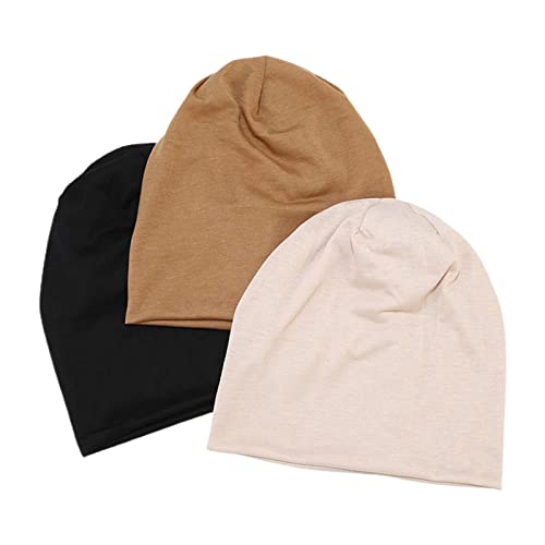 Bluelans Unisex Baggy Lightweight Hip-Hop Soft Cotton Slouchy Stretch Beanie Hat Winter Knitted Hat Beanie Skully Cap For Men Women Beige #TOP4