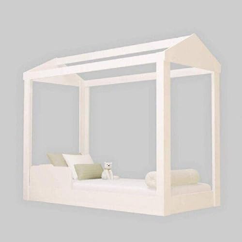 Cama Infantil 160cm Casinha Montessoriana Crystal J&A Móveis Branco