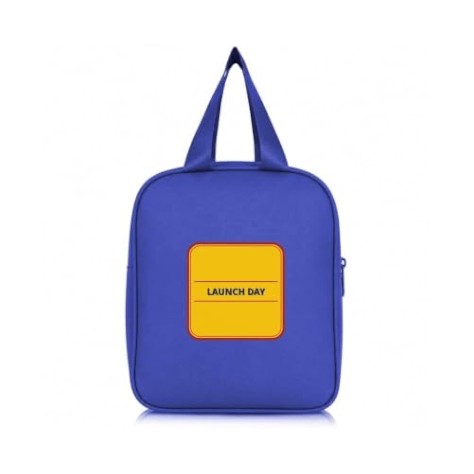 Reusable Portable Lunch Bag with Front Storage Pocket, Zipper Closure