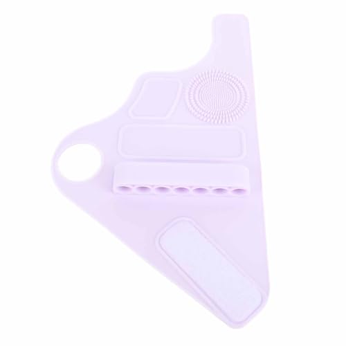 Paleta de mezcla de maquillaje, correa de muñeca, bandeja de mezcla multifuncional de silicona con almacenamiento de brochas de maquillaje, paleta de mano de maquillaje para niñas y mujeres, regalo