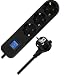Produktbild REV ICE Steckdosenleiste, 3-fach Steckdose, Mehrfachsteckdose 3fach, 1,4m, max. 3500W, schwarz