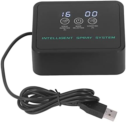 Reptile Humidifier, Automatic Reptile Mister Automatic with Timer, Terrariums Humidifier with 360°Adjustable Misting Nozzles, LCD Display, Spray Kit for Rainforest Plants Amphibian