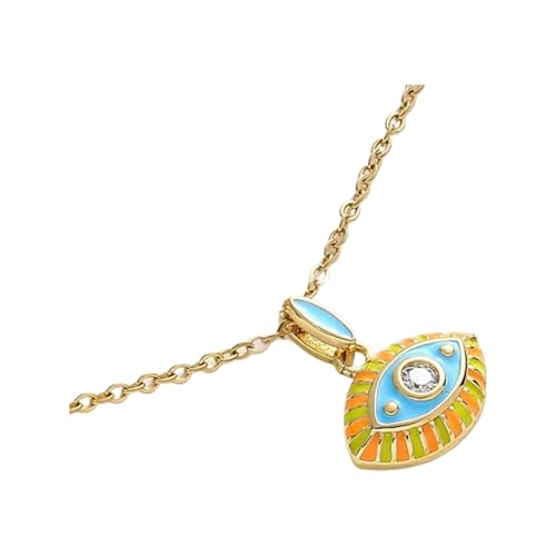 Collier Mauvais œil Doré, Pendentif Oeil Turc et Tour de Cou Unisexe