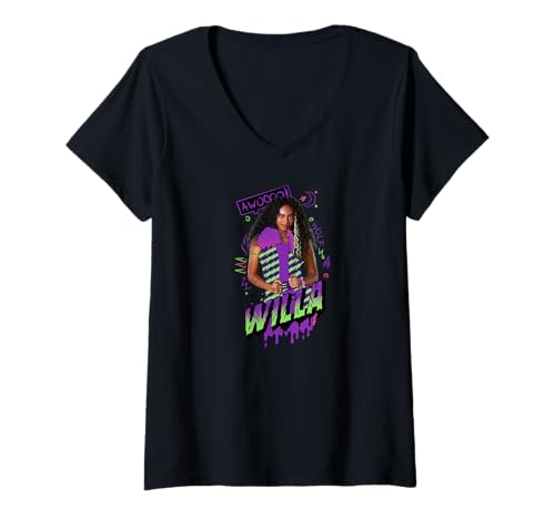 T-shirt Disney Zombies 2 Willa Wolf femme au col V élégant et coupe confort