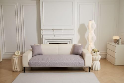 Image of HOMETHREADS Premium Cotton Sofa Cover Mat with PVC Backing for Non-Slip Comfort (Grey, 1 Seater Large| 70x90cm)