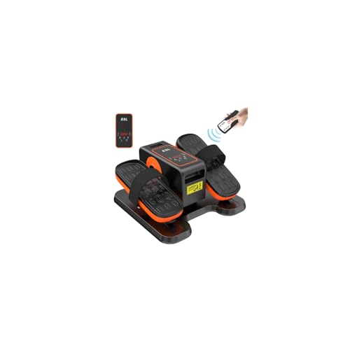 Image of ESL Under Desk Elliptical, Electric Elliptical Leg Exerciser for Seniors | 12 Speed Adjustable, Quiet Elliptical Exercise Machine with Remote, Seated Pedal Exerciser with Strap, Portable