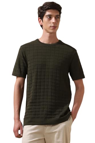 T-shirt pour homme Dennis Lingo en coton mélangé texturé col rond coupe régulière