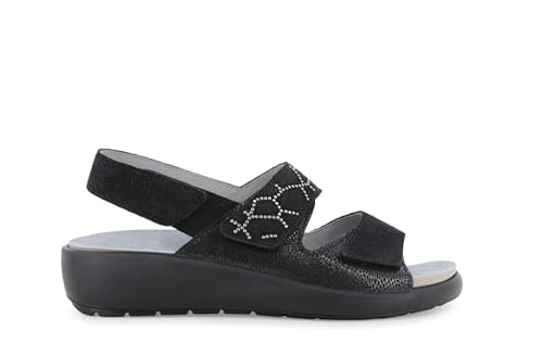Pantoufle confortable à deux brides velcro Melluso pour pieds sensibles