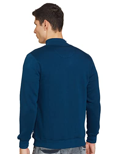 Image of Amazon Brand - Symbol Men Cotton Blend High Neck Zipper Sweatshirt (Available in Plus Sizes)