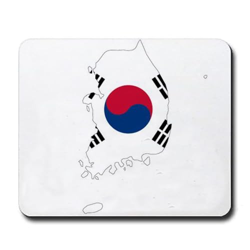 Tapis de souris motif drapeau de la Corée du Sud - Accessoires de bureau - 240 x 200 x 4 mm - Couleur : Corée du Sud