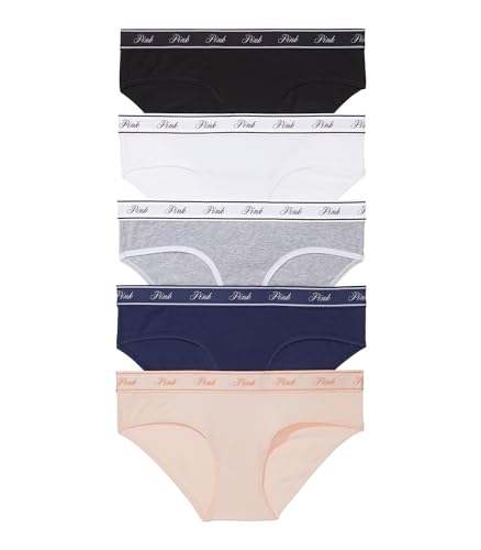 Victoria's Secret PINK   Ropa interior de algodón con logotipo para mujer (talla XS a XL), Primavera básica, XS
