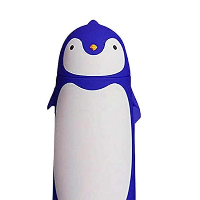 Fdit Stainless Steel Penguin Vacuum Insulated Tumblers Travel Mug Tea Water Bottle Coffee Flask for Home Office School (Blue)