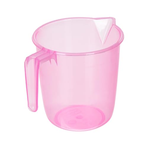 Kuber Industries Plastic Set of 3 Bathroom Combo Set - Tub-25 L with Bucket-13 L & Mug-1100 ml Bathing Set for Bathroom Transparent Pink