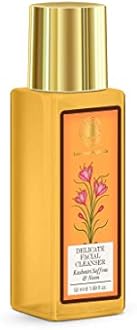 Forest Essentials Luscious Sugared Rose Petal Lip Balm, 4g and Delicate Facial Cleanser, Saffron and Neem, 50ml