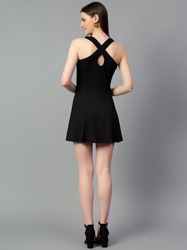 Image of KOTTY Women's Dashing Designs Radiant Petal Black Dress