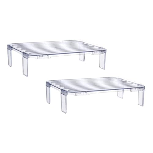 Étagère de rangement transparente en AS ultra-robuste et bac empilable modulable