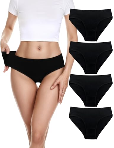 Image of Cotton Underwear for Women - Soft, Breathable, Full Coverage Panties, Tag-Free Comfortable Briefs, Multi-Pack