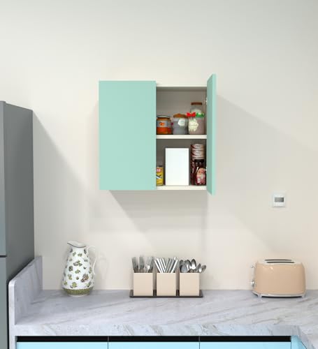 Image of SPECIALITY PANELS 2 Door Mirror Glossy Triple Layered UV Resistant Handless Cabinet Wall Mounted Storage Unit Space Saving Cupboard for Kitchen Bathroom Living Room Utility Organizer | DIY Assembly