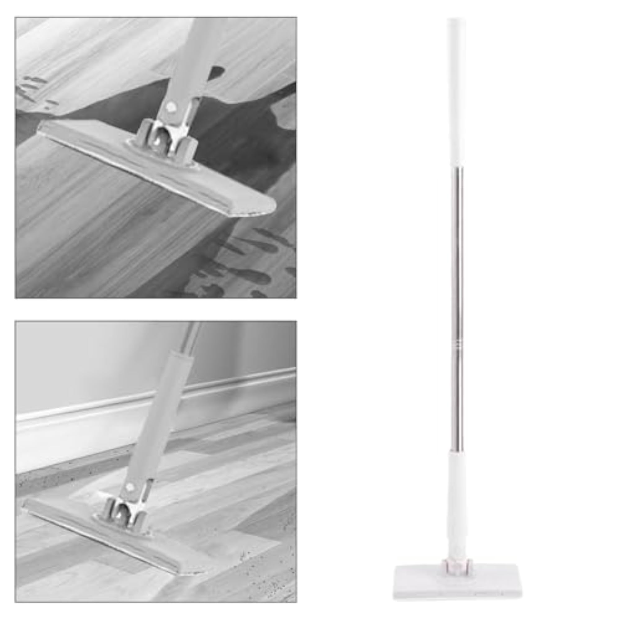 Mini Mop with Reusable Flat Mop Head for Kitchen & Tableware