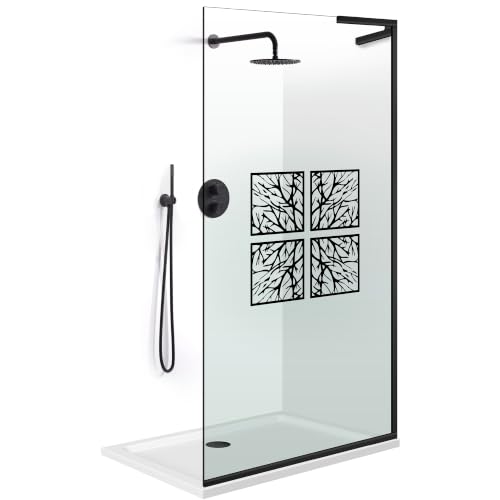 Mampara de ducha de 60 cm transparente y negra Aqua Roy Bloom Black 4