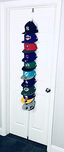 The Clip Hanger Hat Hats Baseball Cap Caps Rack Organizer Organizers 20 Hats Any Size Style Shape! Door Wall Closet Organize Anything. Hanging on hanger or Hang from Ceiling