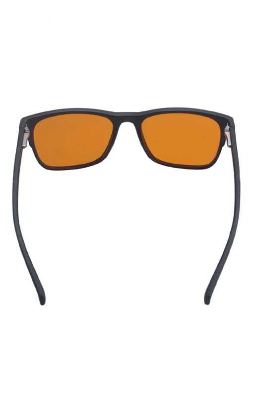 Image of Lunaire 100% Blue Light & UV Block | Better Sleep, Less Eye fatigue | Gaming, TV & Computer Ready | Unisex | Universal - design Black frame